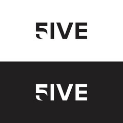 Fototapeta premium Five wordmark logo design concept inspiration