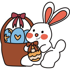 easter bunny with egg