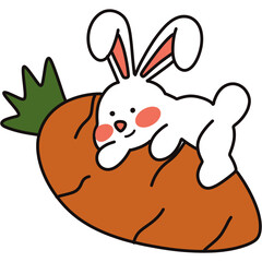 Obraz na płótnie Canvas rabbit and carrot