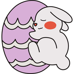easter bunny with egg