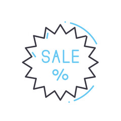 label line icon, outline symbol, vector illustration, concept sign