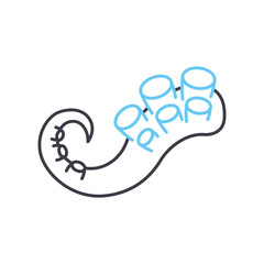 Obraz premium tentacle line icon, outline symbol, vector illustration, concept sign