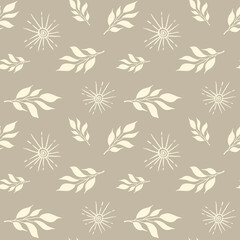 Vintage floral seamless pattern in pastel color