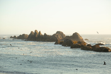 cliffs rocks seascape sea coast nature island