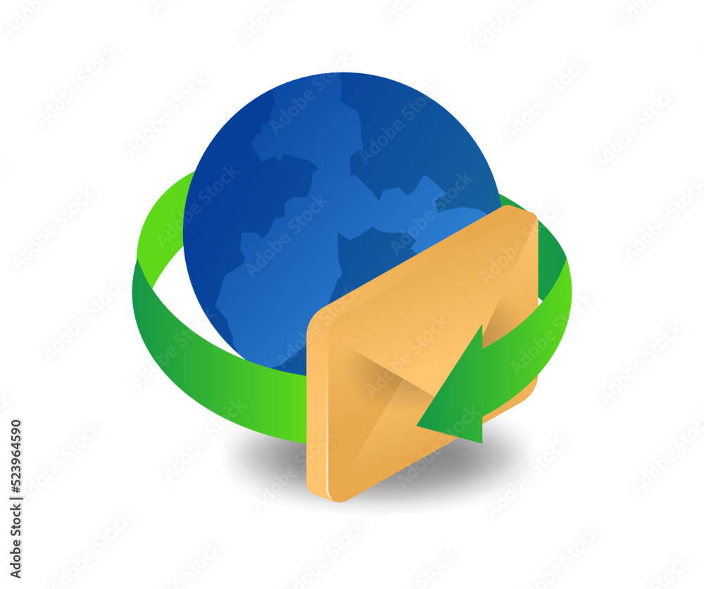 Poster the process of sending emails worldwide