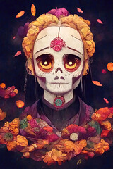 Day of the Dead, Dia de Muertos, Halloween Portrait