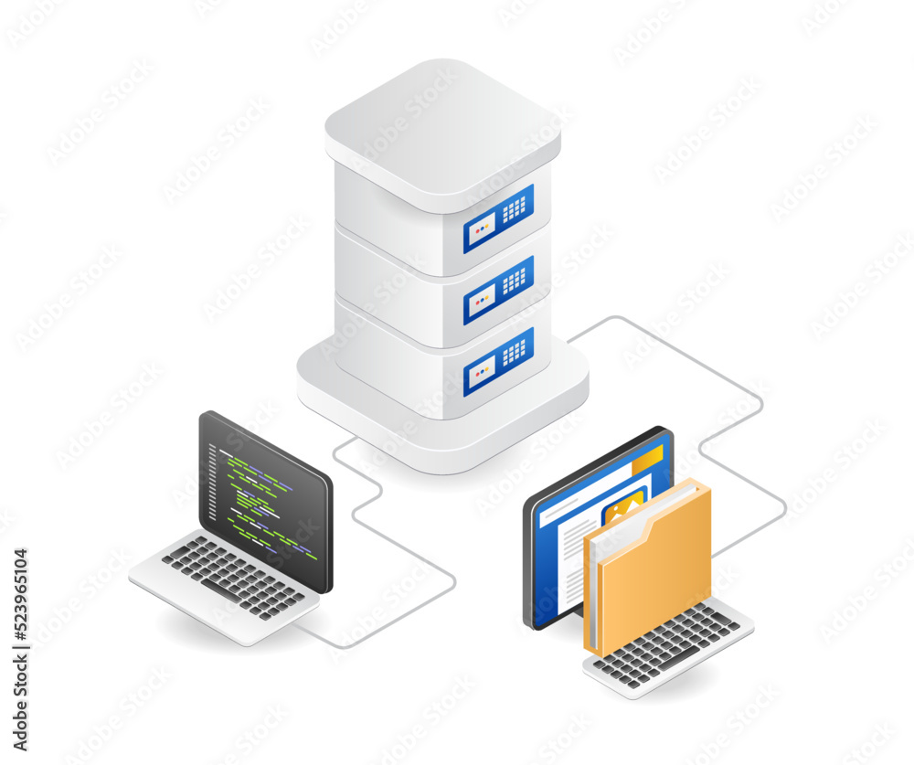 Aufkleber Server program language data network