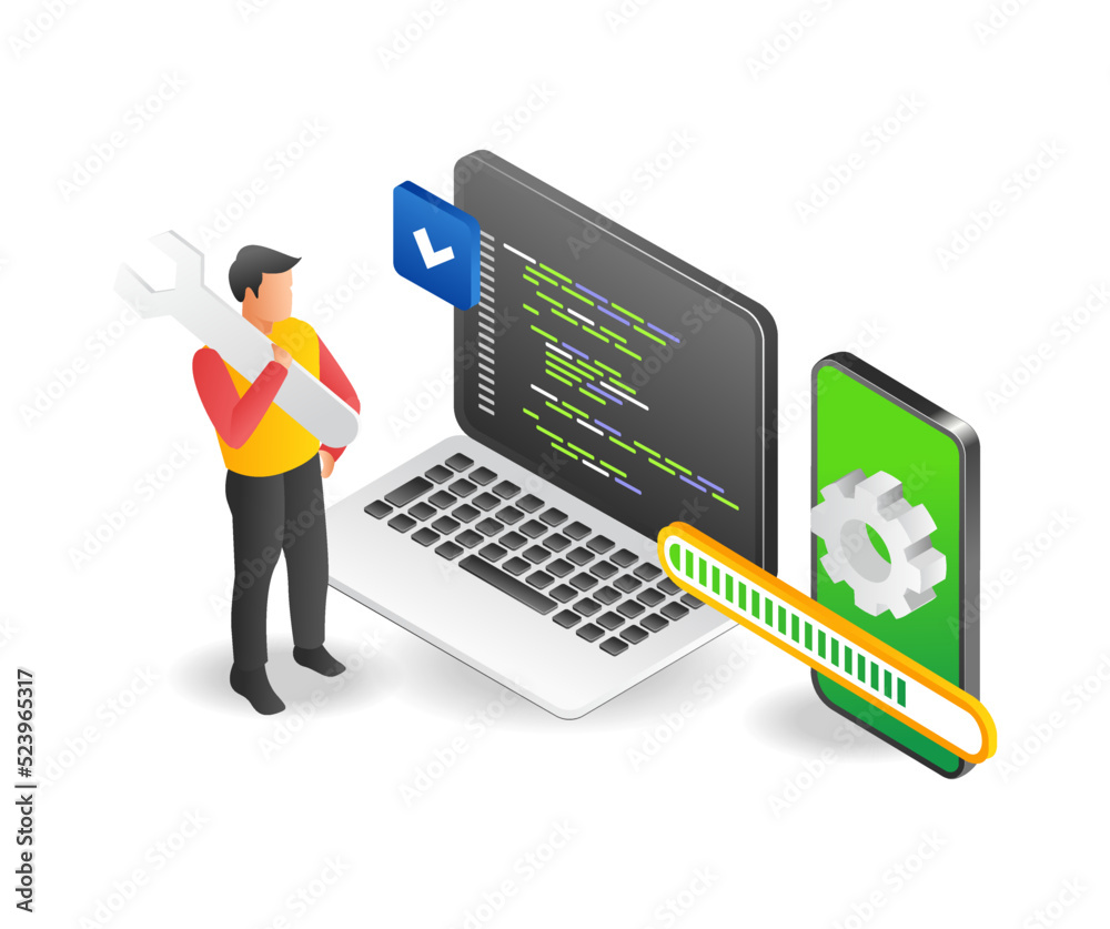 Poster Man maintain program language to update app