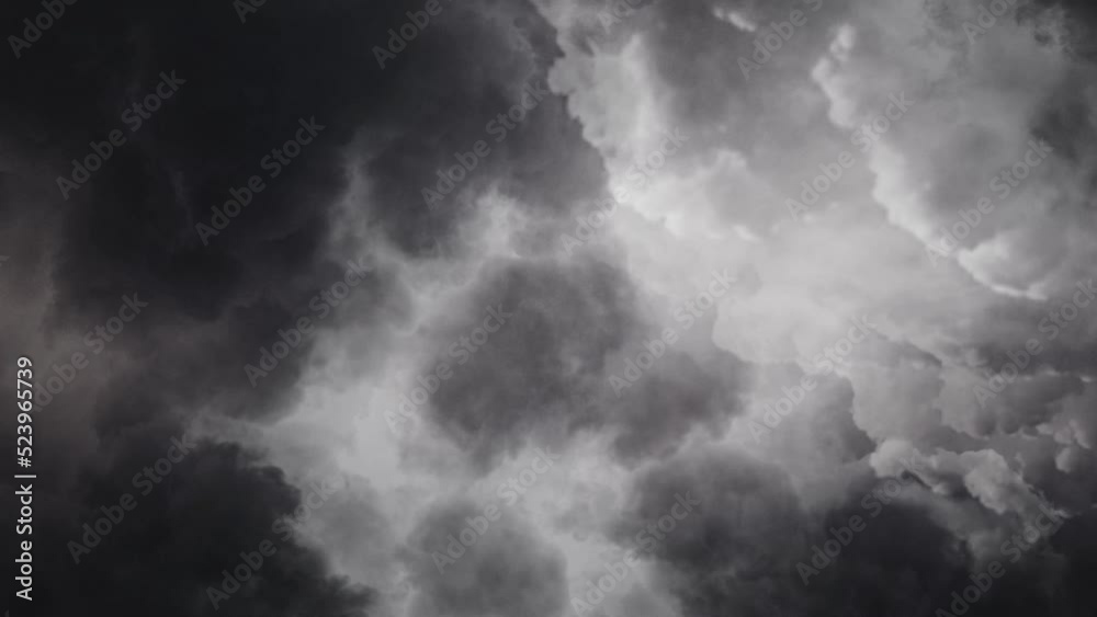 Wall mural dark clouds and thunderstorms in the sky when the weather changes