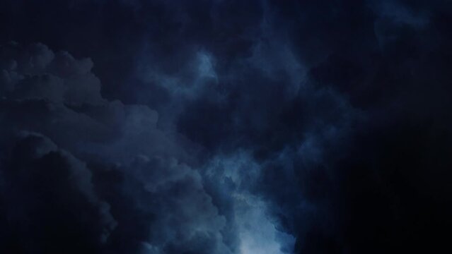 dark clouds thunderstorm blazing in the cumulonimbus clouds