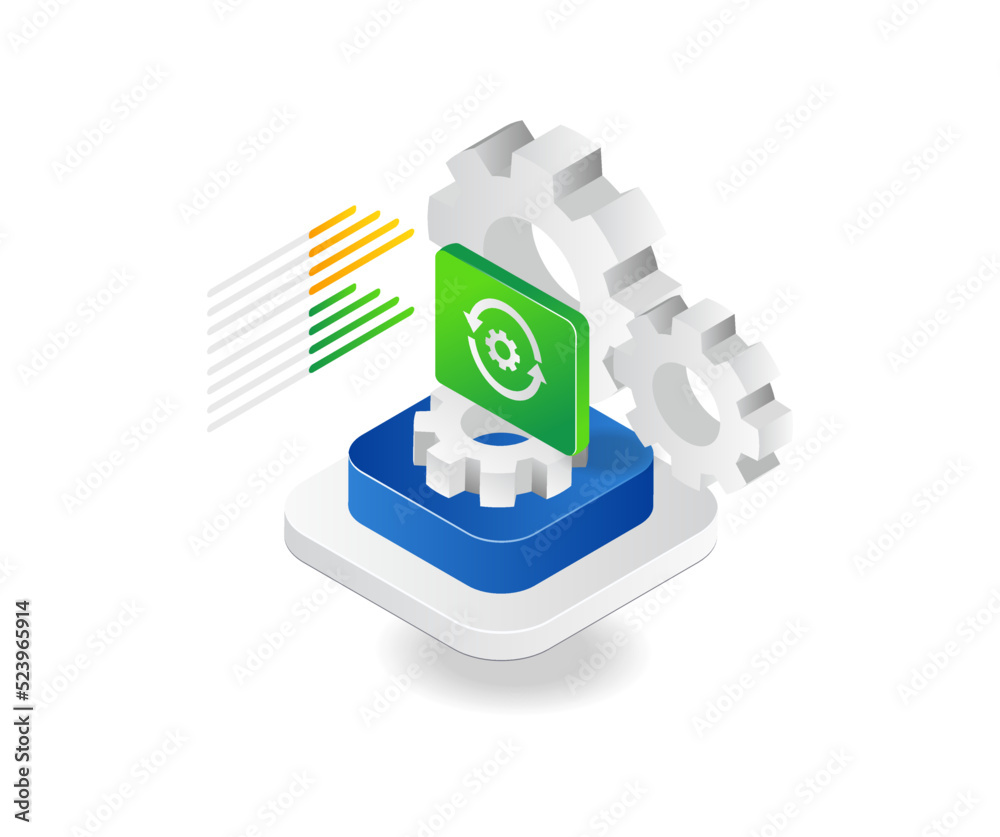 Poster Data monitoring process symbol