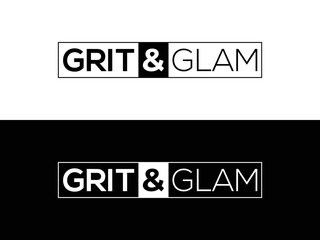 Grit & Glam logo design vector template.eps