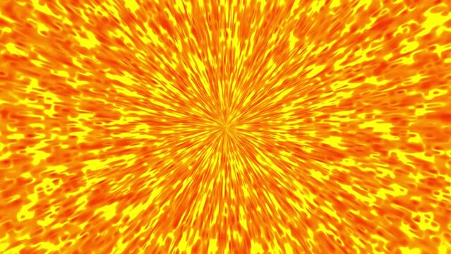 Orange abstract motion background flowing in a center point
