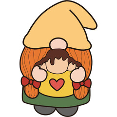 Gnomes with chocolate croissant 