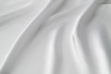 Close up of white silk background