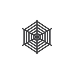 Spider web vector icon