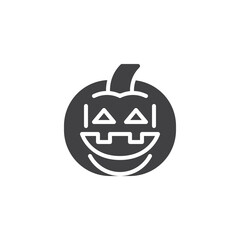 Funny pumpkin vector icon