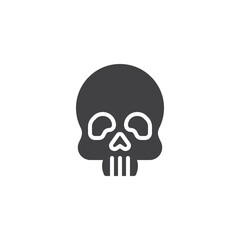 Spooky skull vector icon