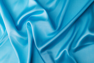 Close up of light blue silk background