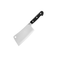 Large sharp cleaver knife kitchenware vector illustration