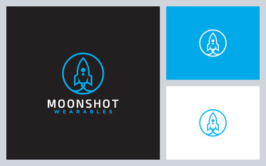 moonshot rocket star logo design
