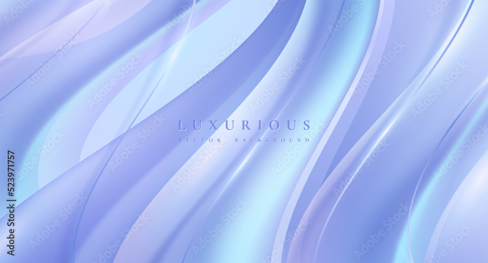 Canvas Prints trendy abstract wavy vector background with blue and purple color.