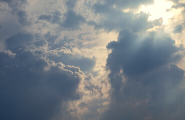 Beautiful sky with cloud. Abstract nature background. 