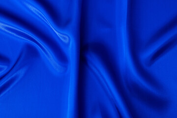 Close up of dark blue silk background