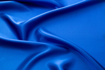 Close up of dark blue silk background