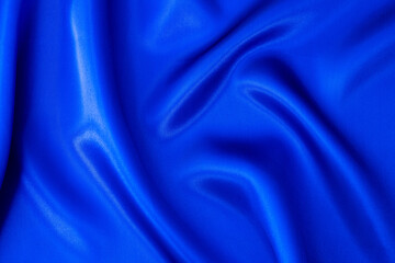Close up of dark blue silk background