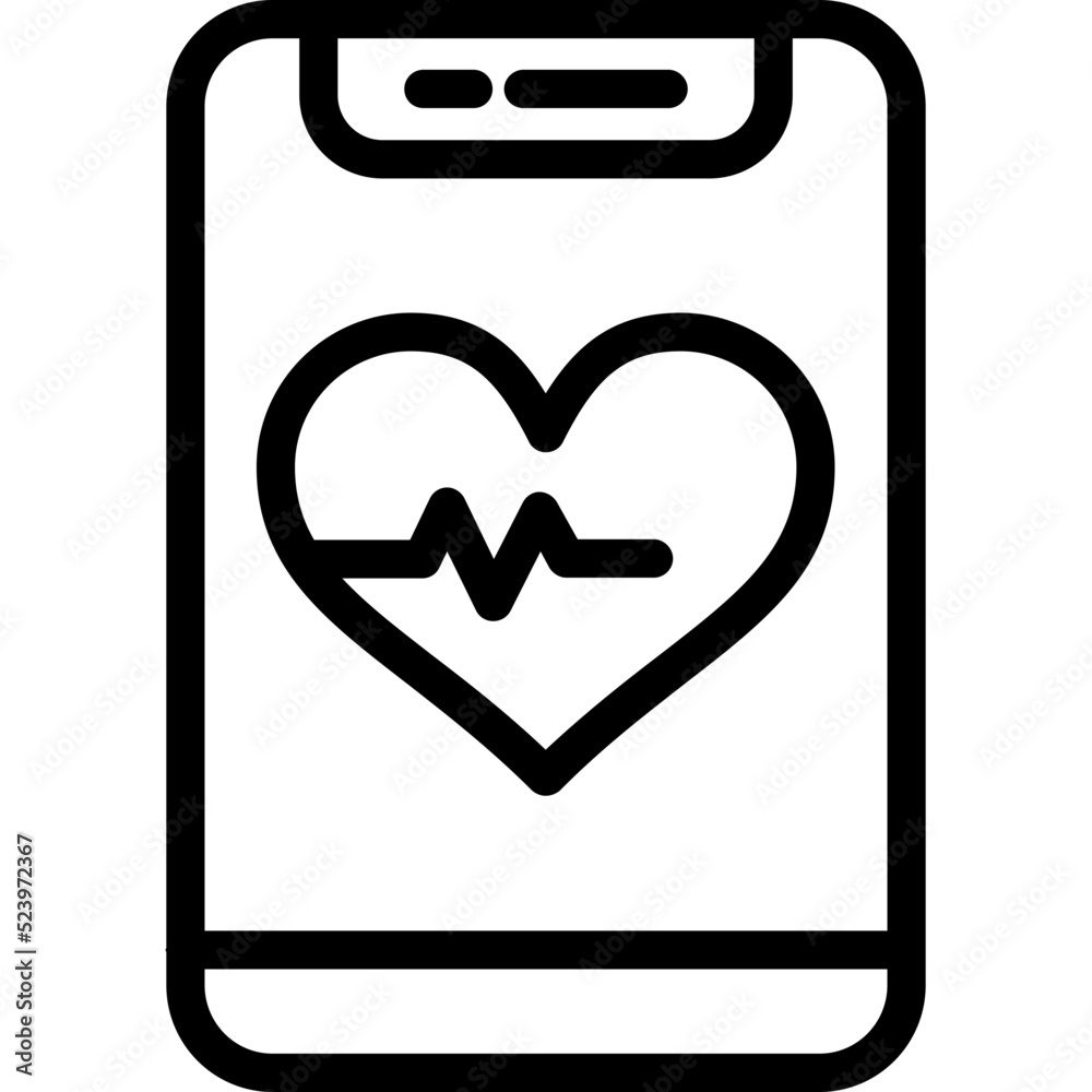 Sticker heart rate icon