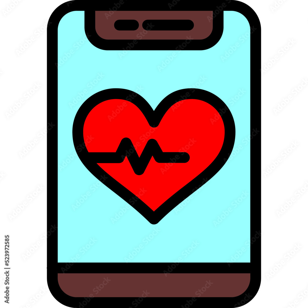 Sticker heart rate icon