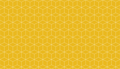 Vector modern abstract yellow white geometric cubes pattern background design
