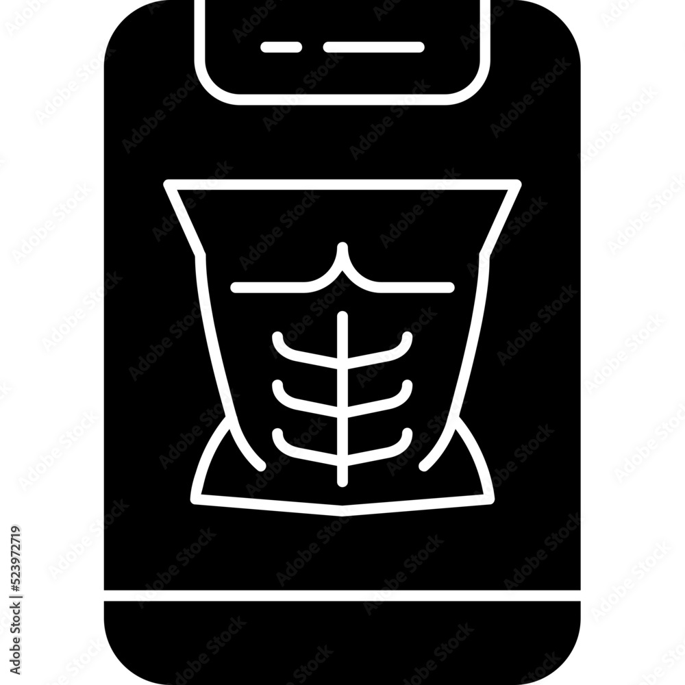 Sticker abs icon