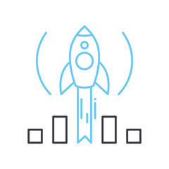 frequent releases line icon, outline symbol, vector illustration, concept sign