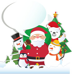 Christmas with Santa Claus Merry Christmas