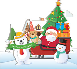 Christmas with Santa Claus Merry Christmas