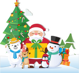 Christmas with Santa Claus Merry Christmas