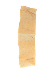 torn brown tissue paper on transparent background png file