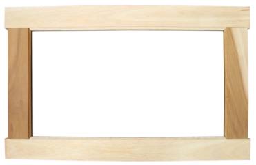wooden picture photo frame on transparent background png file
