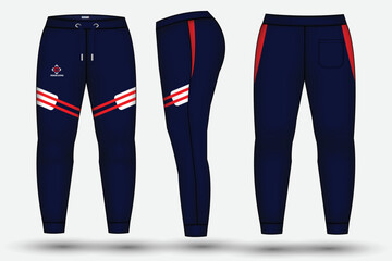  Trouser design template for technical fashion illustration and trousers pant design for Sweatpants design and mockup