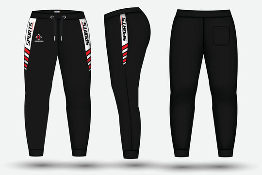  Trouser Design Template For Technical Fashion Illustration And Trousers Pant Design For Sweatpants Design And Mockup