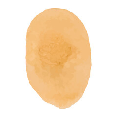 coffee stain of fingerprint on transparent background - PNG format.