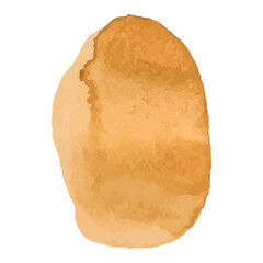 coffee stain of fingerprint on transparent background - PNG format.