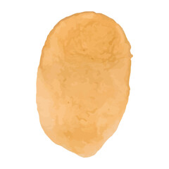 coffee stain of fingerprint on transparent background - PNG format.