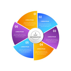 bussines circle chart template for presentation