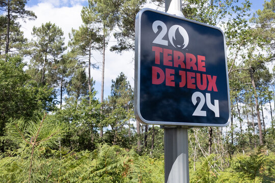 Terre de Jeux 2024 logo brand and text sign french label intended for all levels of local authorities and the sports olympic games movement