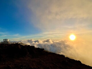 sunset in the mountains