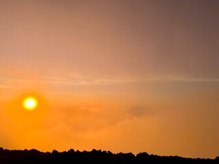 sunset in the mountains