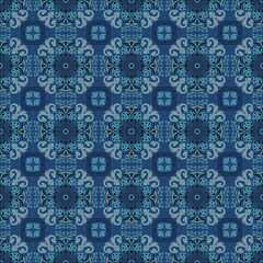 Nature Seamless Pattern Mushroom Plant Background Damask Art